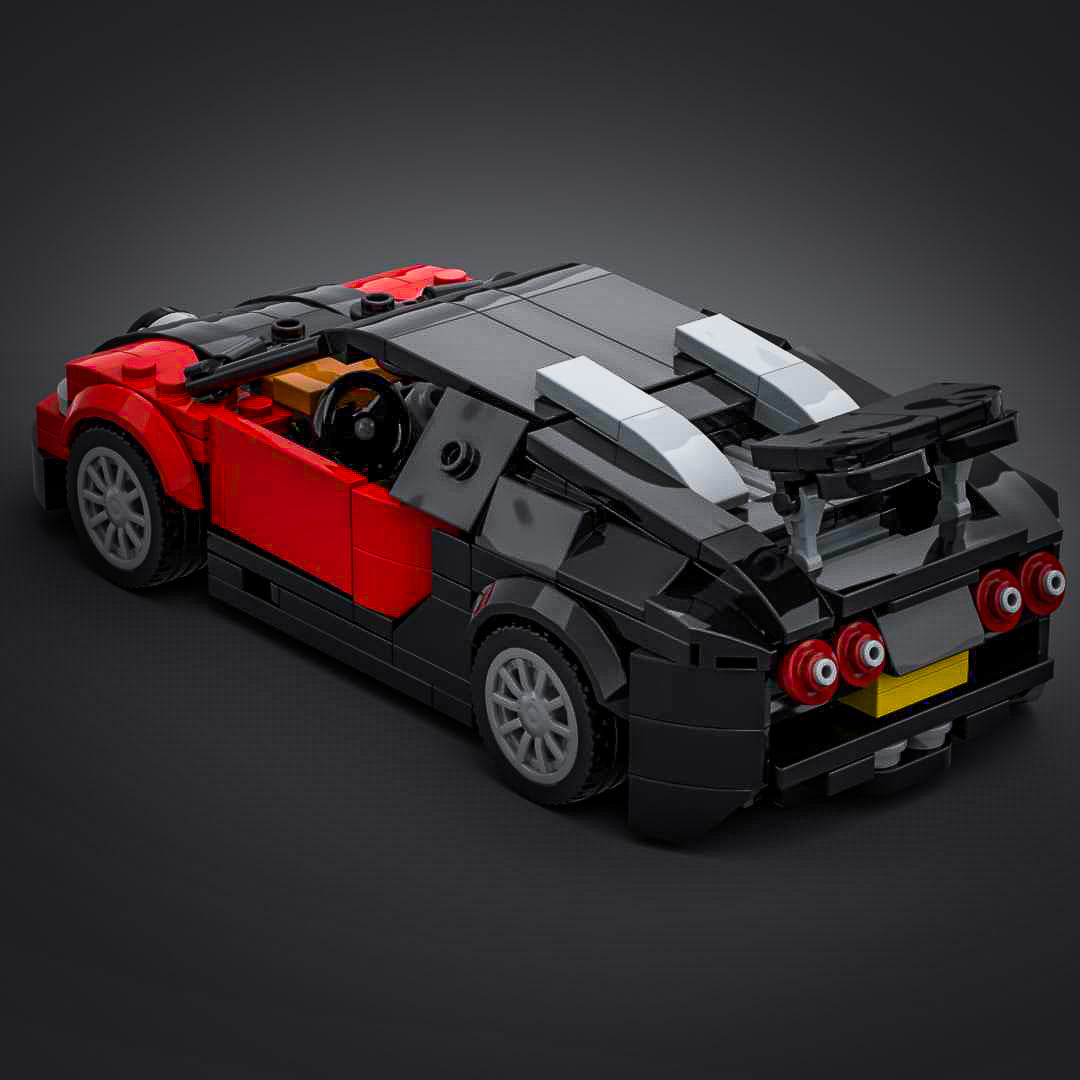 Inspired by Bugatti Veyron - Black & Red (Kit)