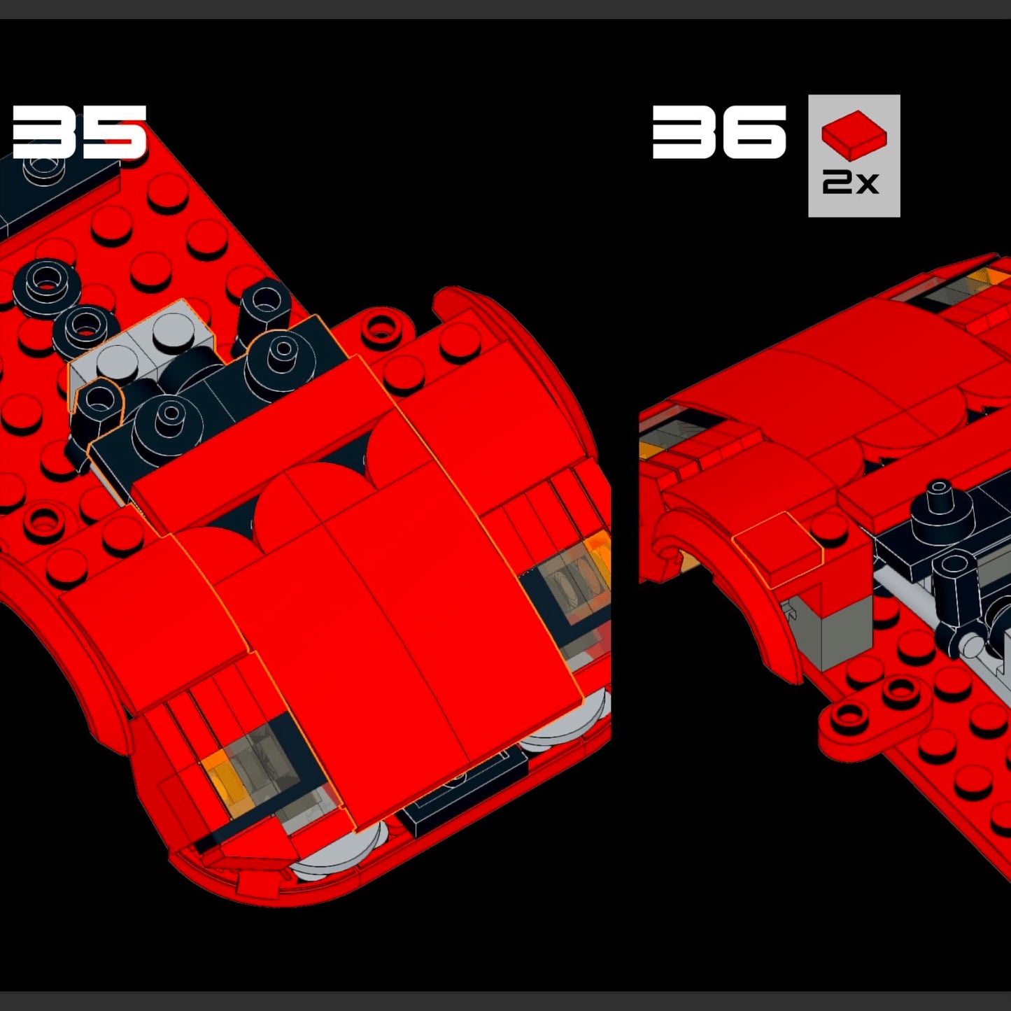 lego car intructions, ferrari