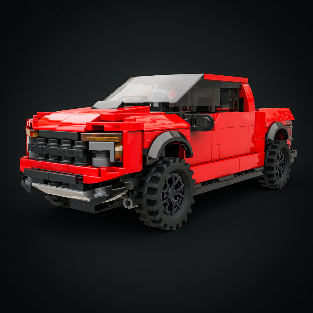 ford f 150 raptor pickup, red