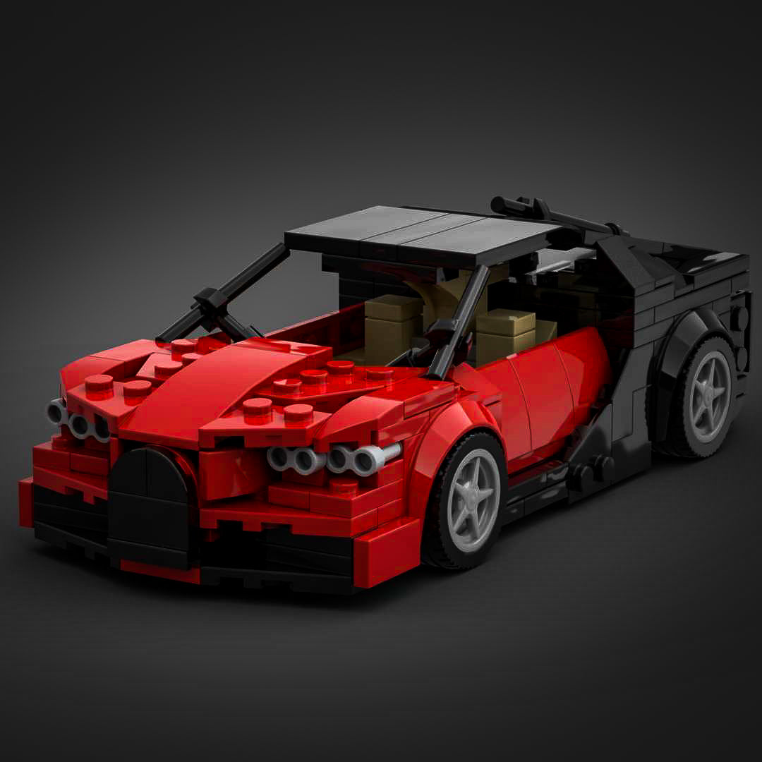 Inspired by Bugatti Chiron Red Black (instructions) – Bricks