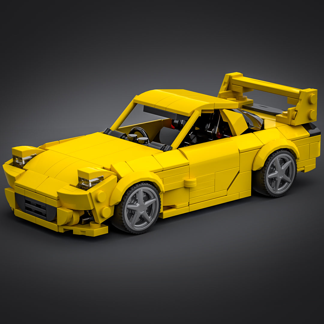 Inspired by Mazda RX7 - Yellow (instructions) bricksblocksandmocs