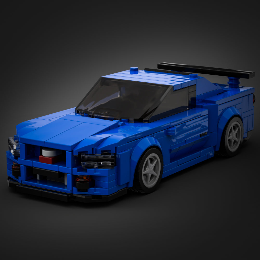 Inspired by Nissan Skyline R34 GTR - Blue (instructions)