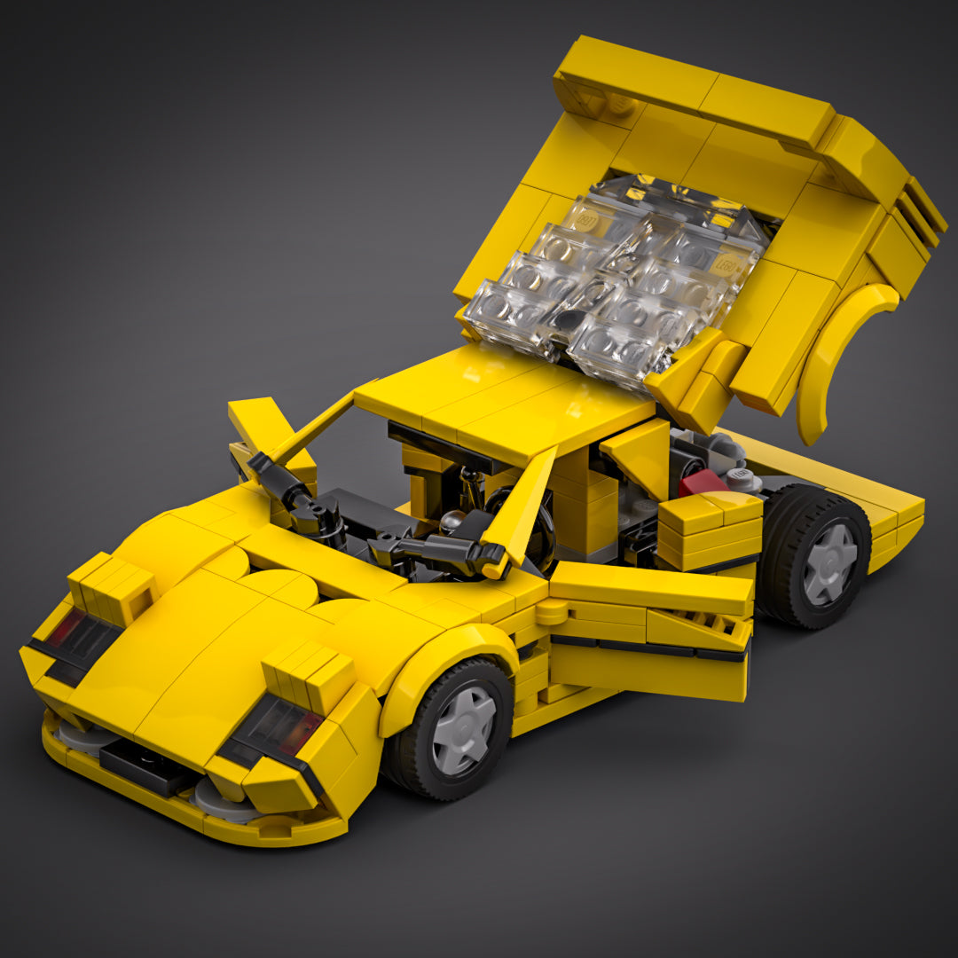 Inspired by Ferrari F40 - Yellow (instructions)