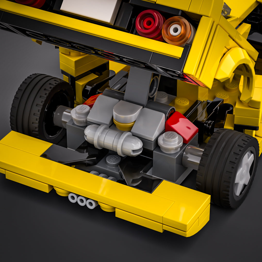 Inspired by Ferrari F40 - Yellow (instructions)