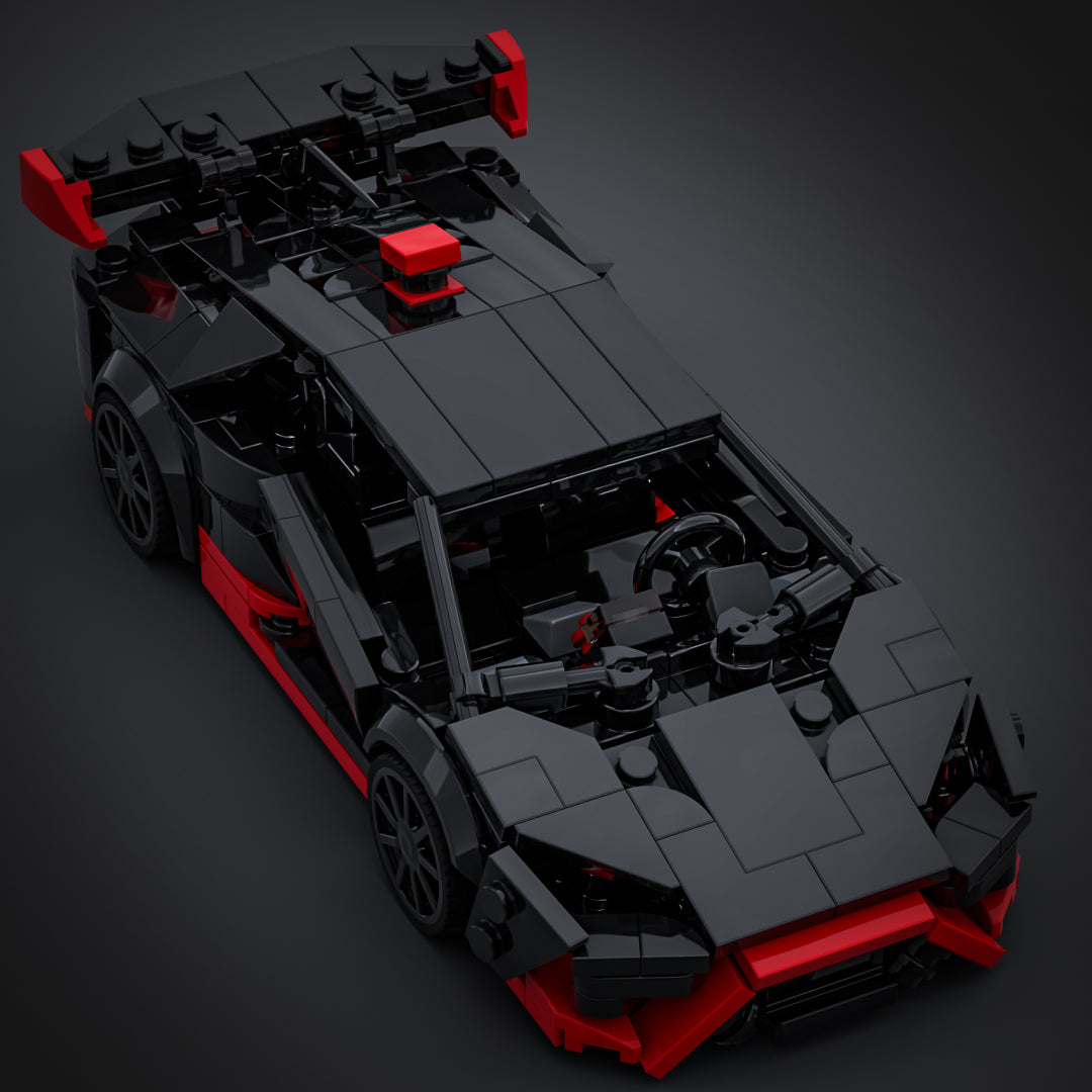 Inspired by Lamborghini Huracan STO - Black & Red (Kit)