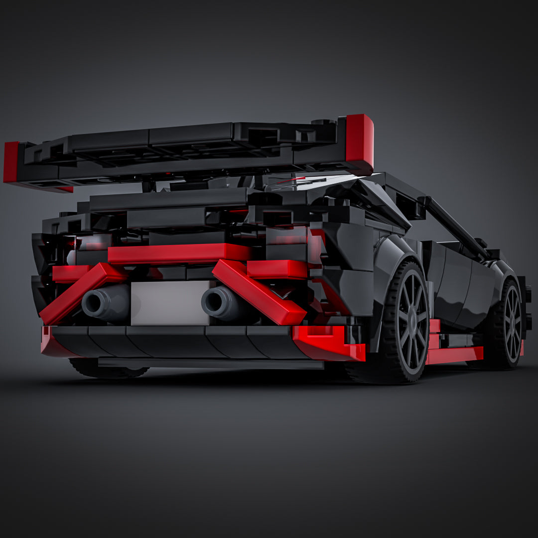 Inspired by Lamborghini Huracan STO - Black & Red (Kit)