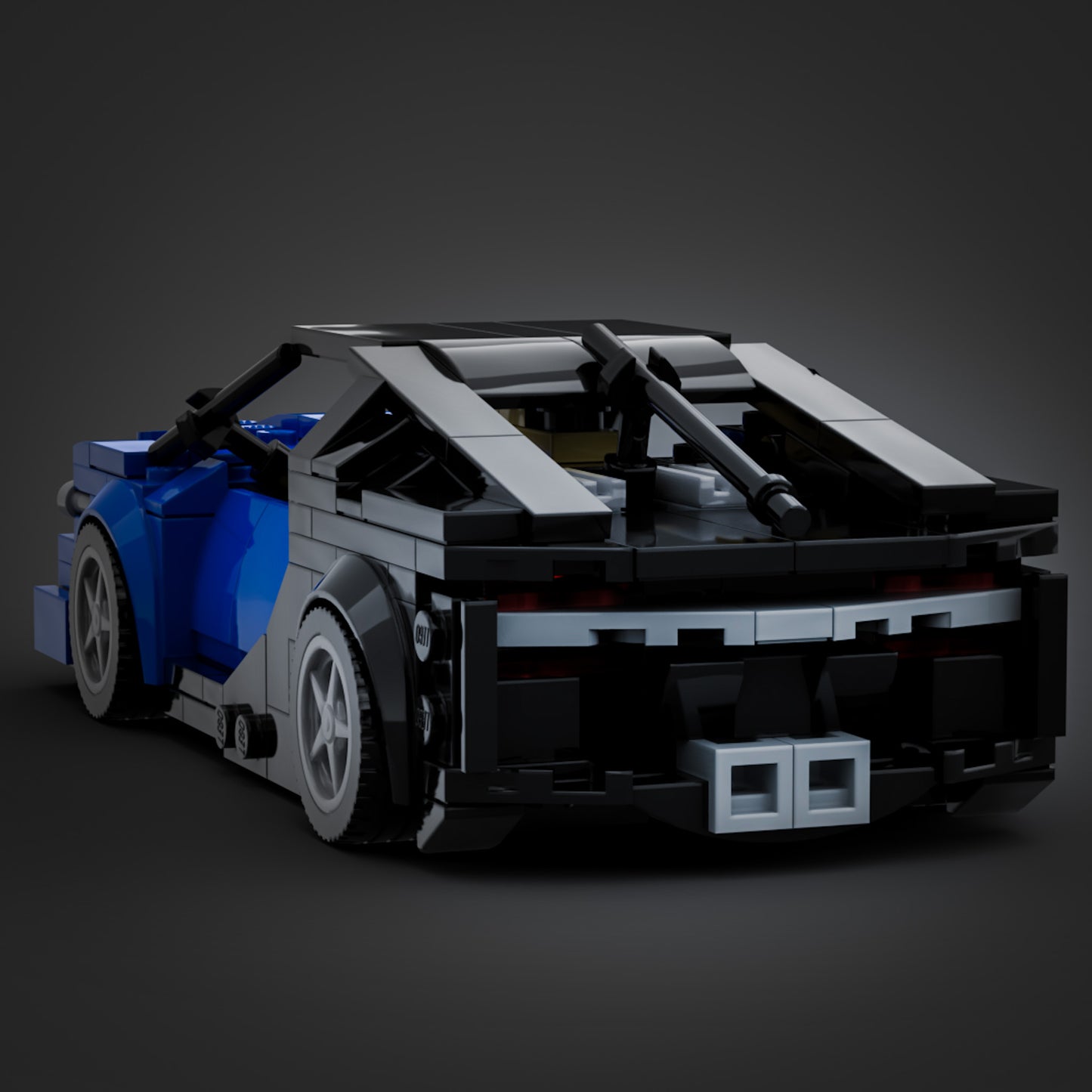 Inspired by Bugatti Chiron - Blue & Black (Kit)