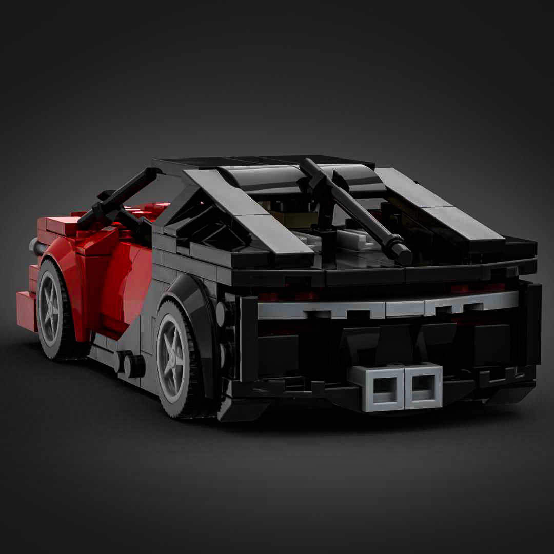Inspired by Bugatti Chiron - Red & Black (Kit)