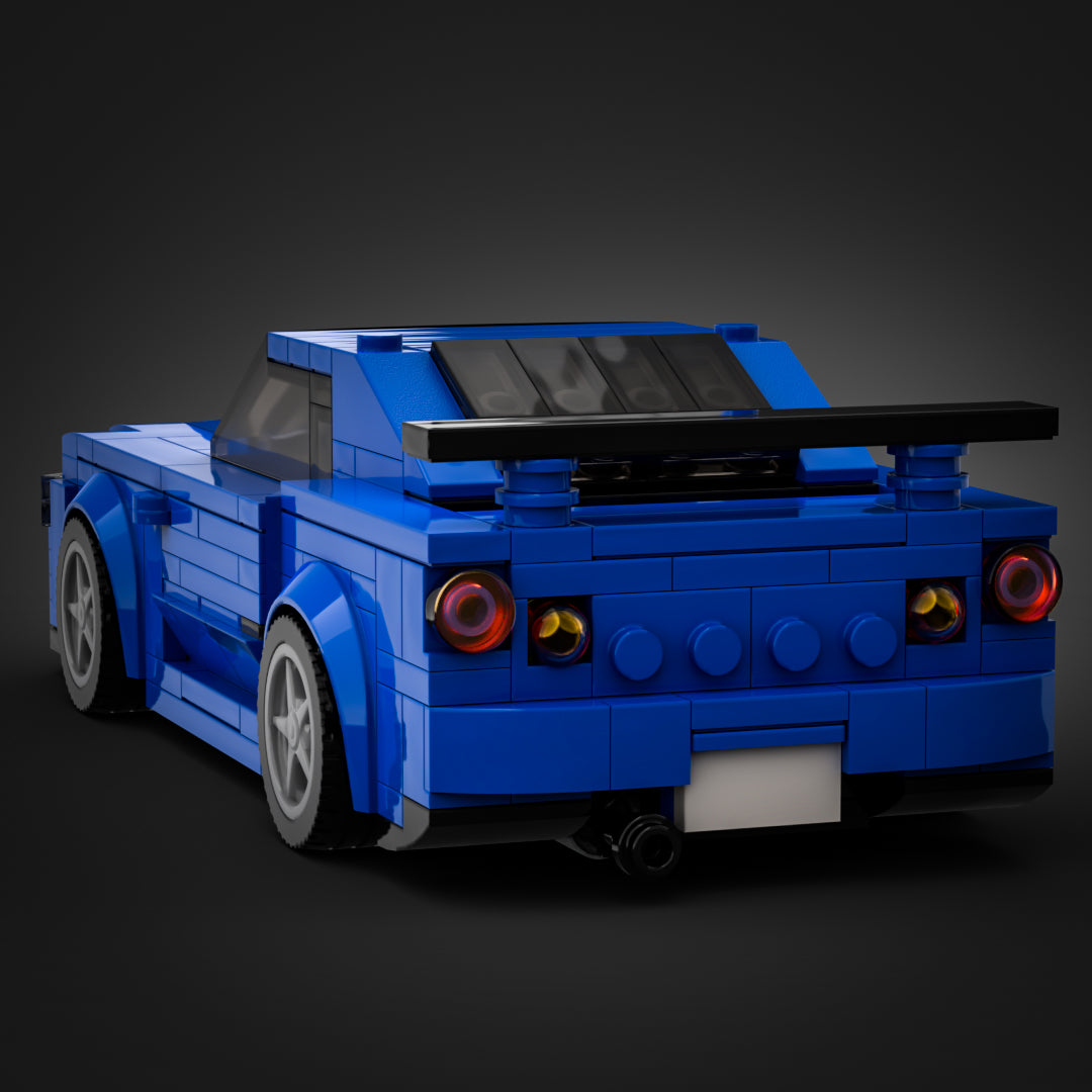 Inspired by Nissan Skyline R34 GTR - Blue (instructions)